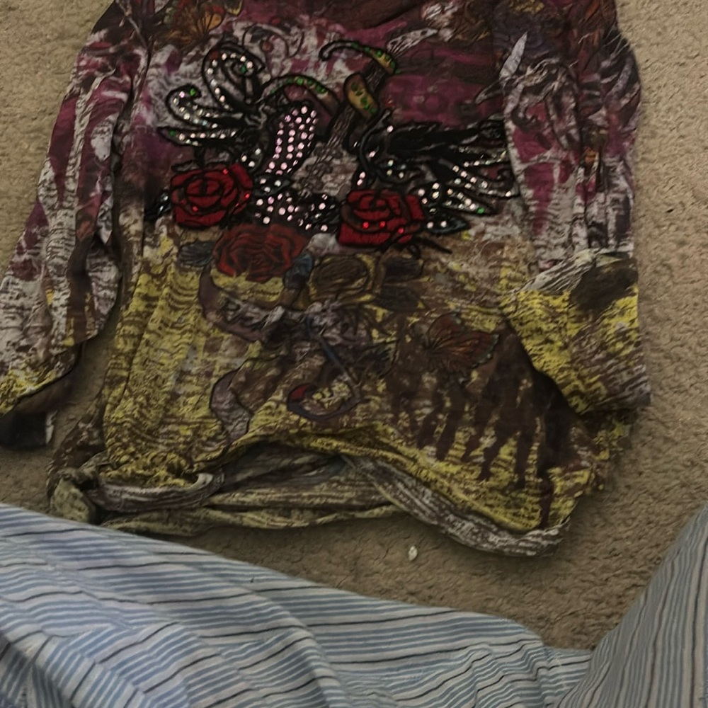 SPY Multicolor Graphic Top $25
